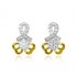 Beautifully Crafted Diamond Pendant Set with Matching Earrings in 18k gold with Certified Diamonds - LPT2175P